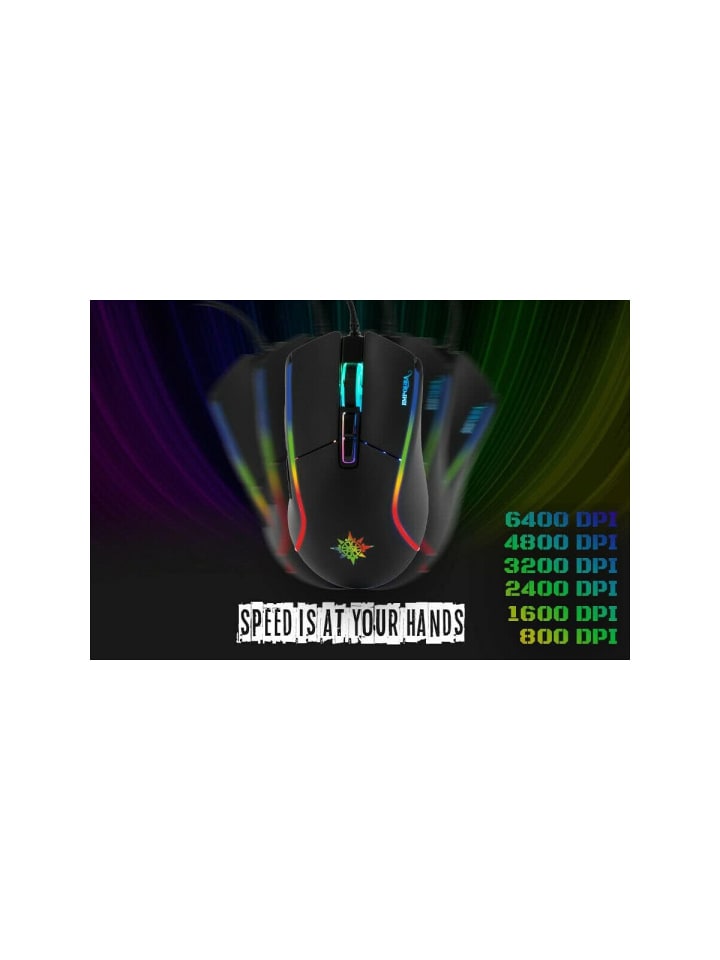 Inca Inca IMG-GT16 PRO Optisch Gaming Maus 6400 DPI RGB-Logo-Effekt in schwarz günstig kaufen onesize