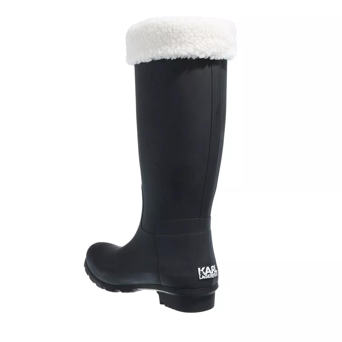 LAGERFELD Stiefeletten schwarz Regenstiefel