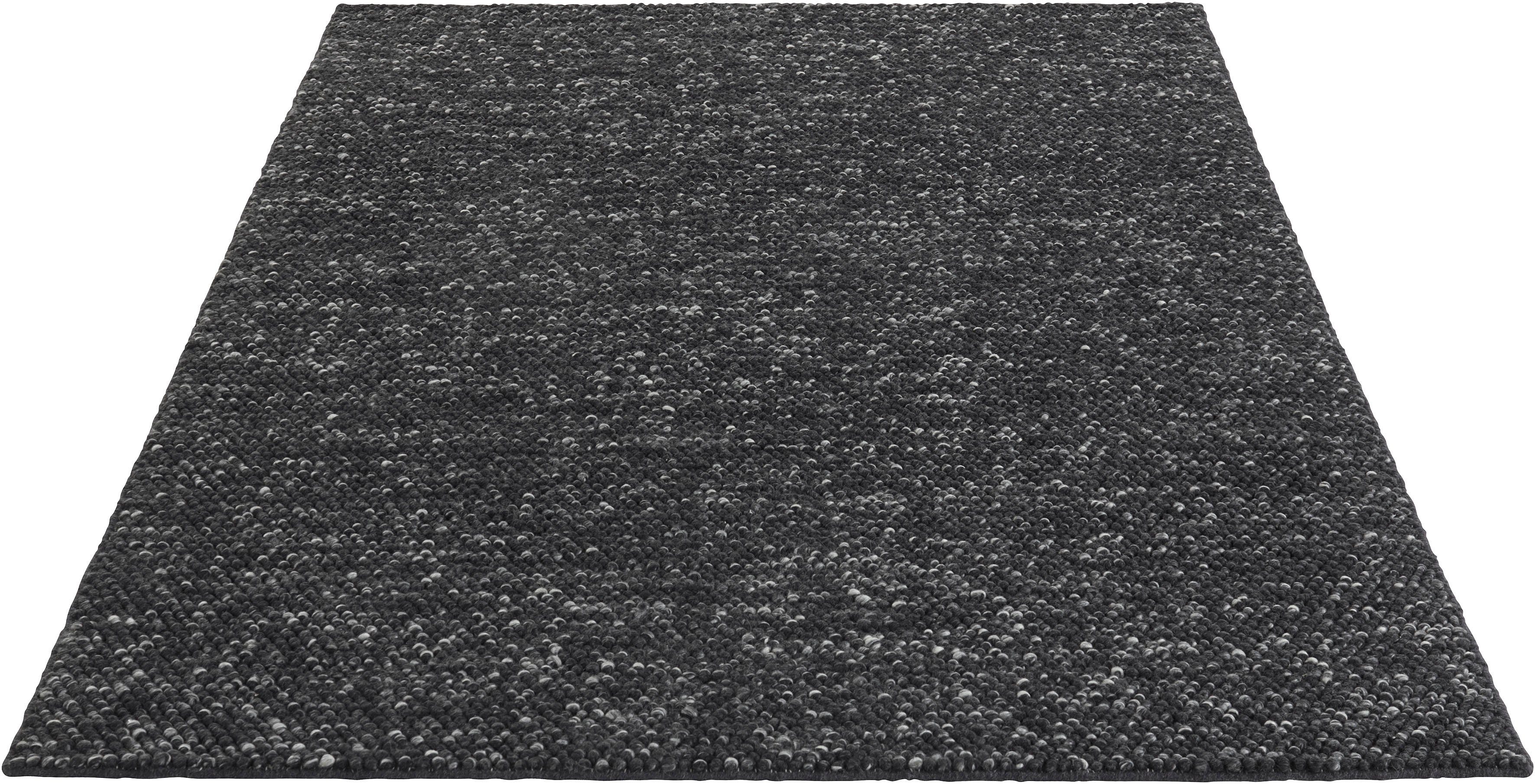 Wollteppich Ainhoa, LeGer Home by Lena Gercke, rechteckig, Höhe: 14 mm, einfarbig, Wolle, Handweb Teppich, Wohnzimmer, Schlafzimmer, Esszimmer
