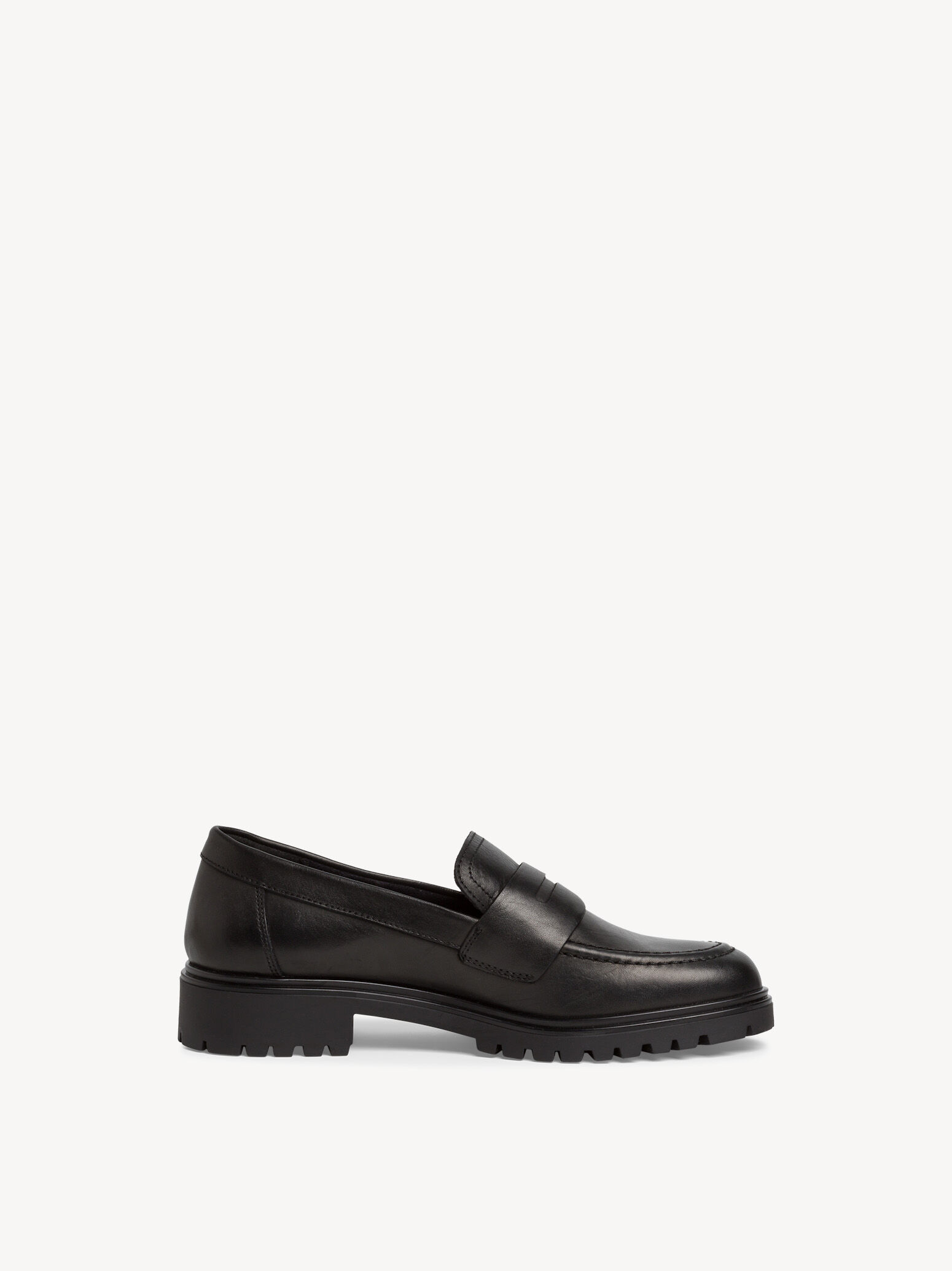 Slipper en cuir - noir