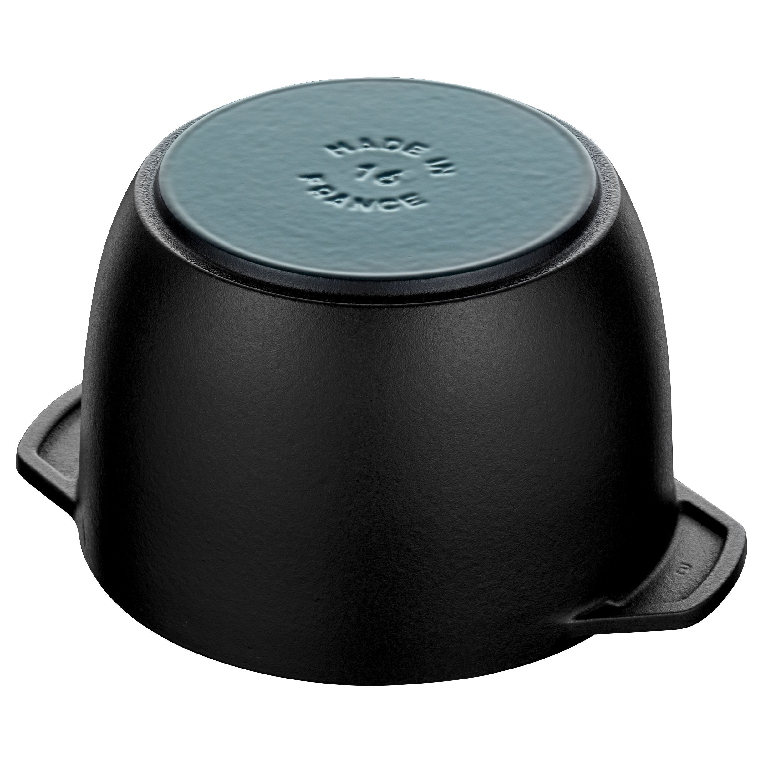 Reis-Cocotte 16 cm, rund, Schwarz, Gusseisen