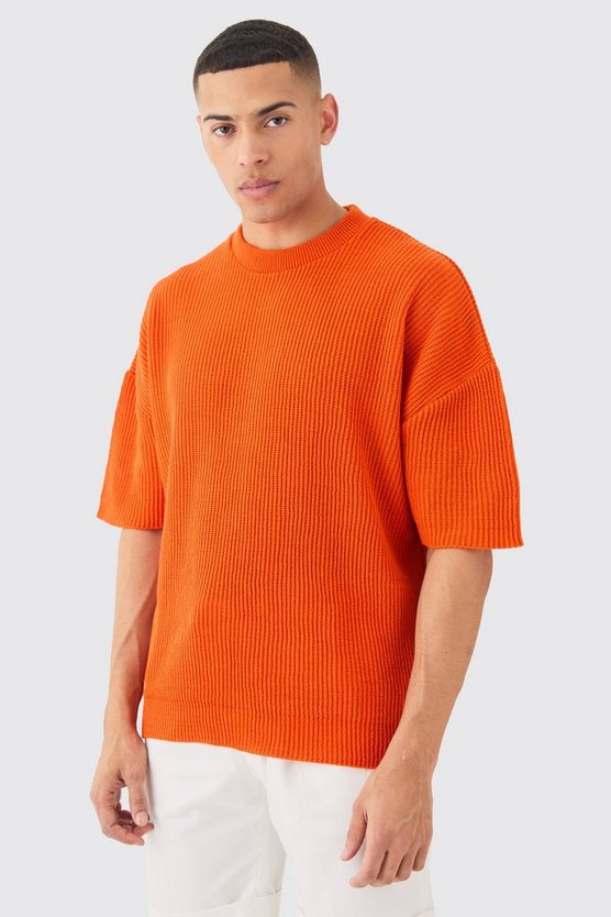 Geripptes Oversize T-Shirt
