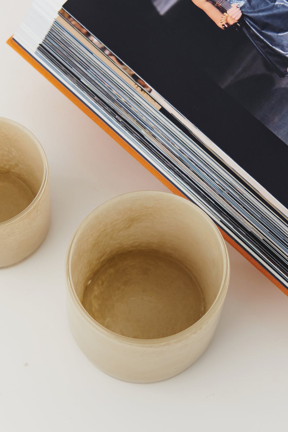 Glass m candle holder