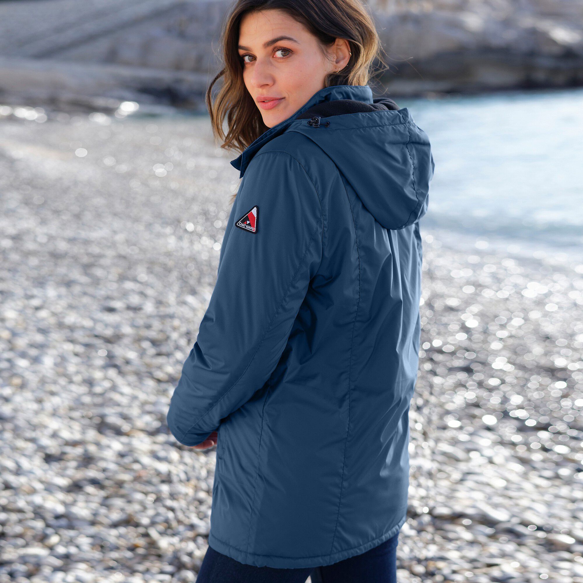 Parka imperméable doublée polaire unie