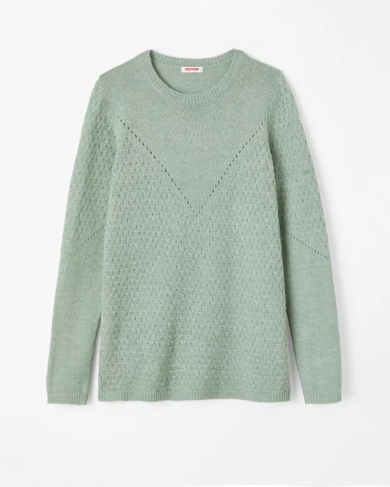 Pull maille ajourée et point fantaisie Thermolactyl