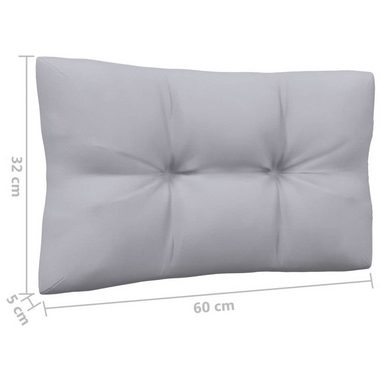 vidaXL Loungesofa 2-Sitzer-Gartensofa mit Grauen Kissen Massivholz Kiefer, 1 Teile