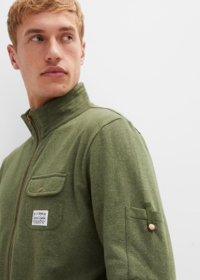 Sweatjacke mit recyceltem Polyester