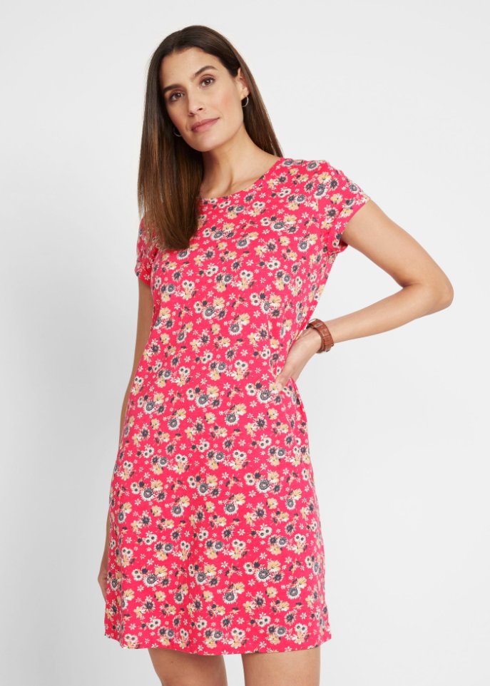 Shirtkleid mit seitlichen Schlitzen (2er Pack)