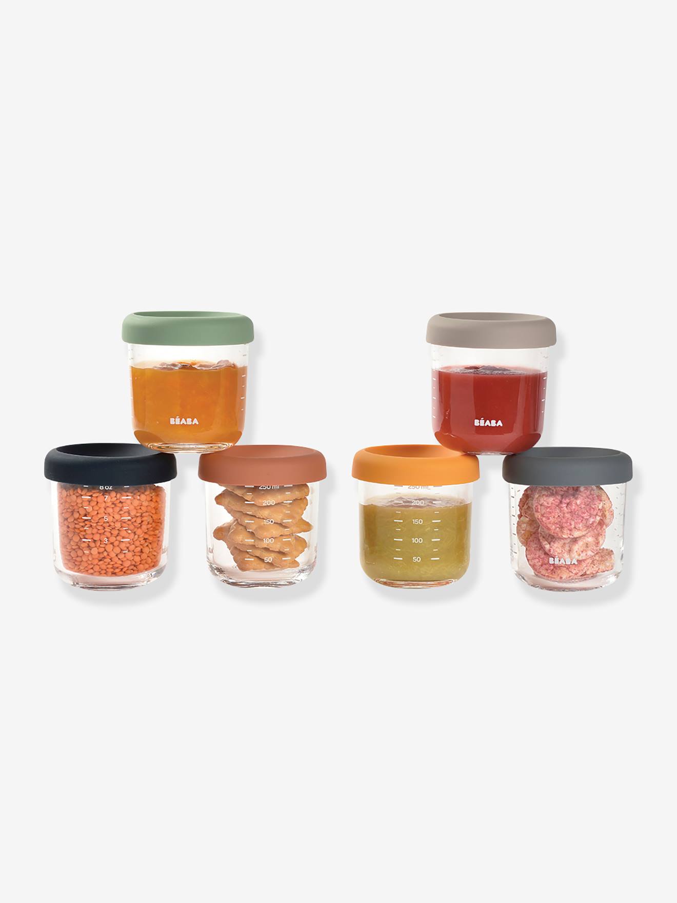 Beaba 6er-Set Baby Breigläser 250 ml BEABA - mehrfarbig