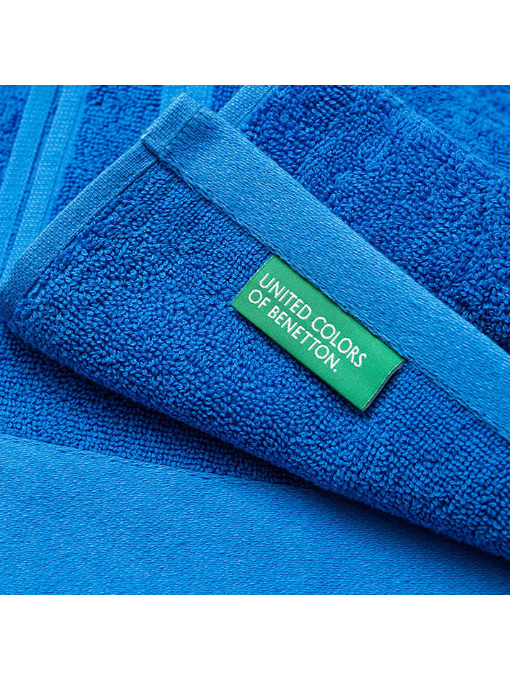 Benetton 2tlg. Frottier-Set in Blau günstig kaufen onesize