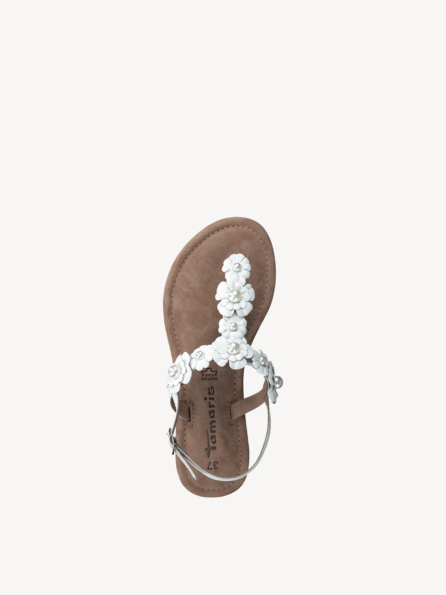 Sandale en cuir - blanc