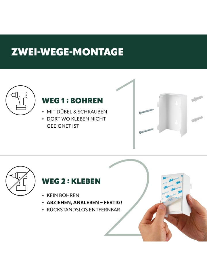 bremermann Wand-Kosmetikeimer 3L Weiß günstig kaufen onesize