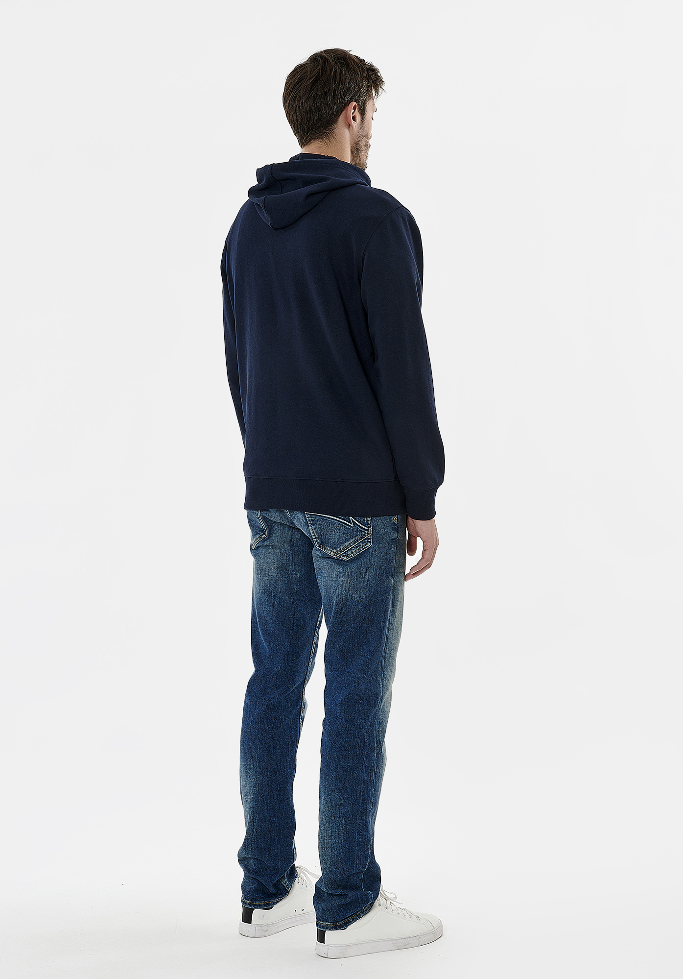 ROLAN  Sweat zippé bleu marine homme