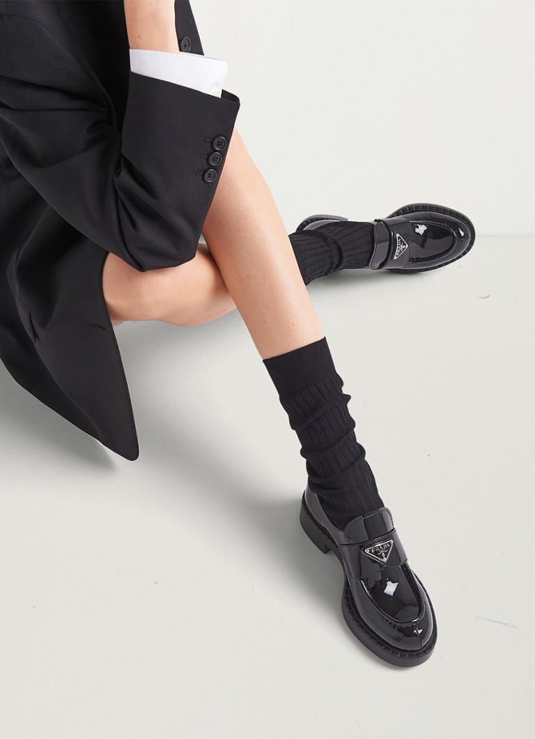 Mocassins de couro Prada