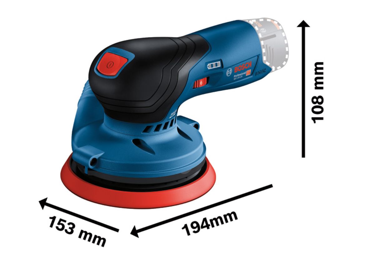 Bosch Blue 0601372100 GEX 12V-125 Professional Orbitální bruska 125 mm 12V bez baterií v L-Boxxu