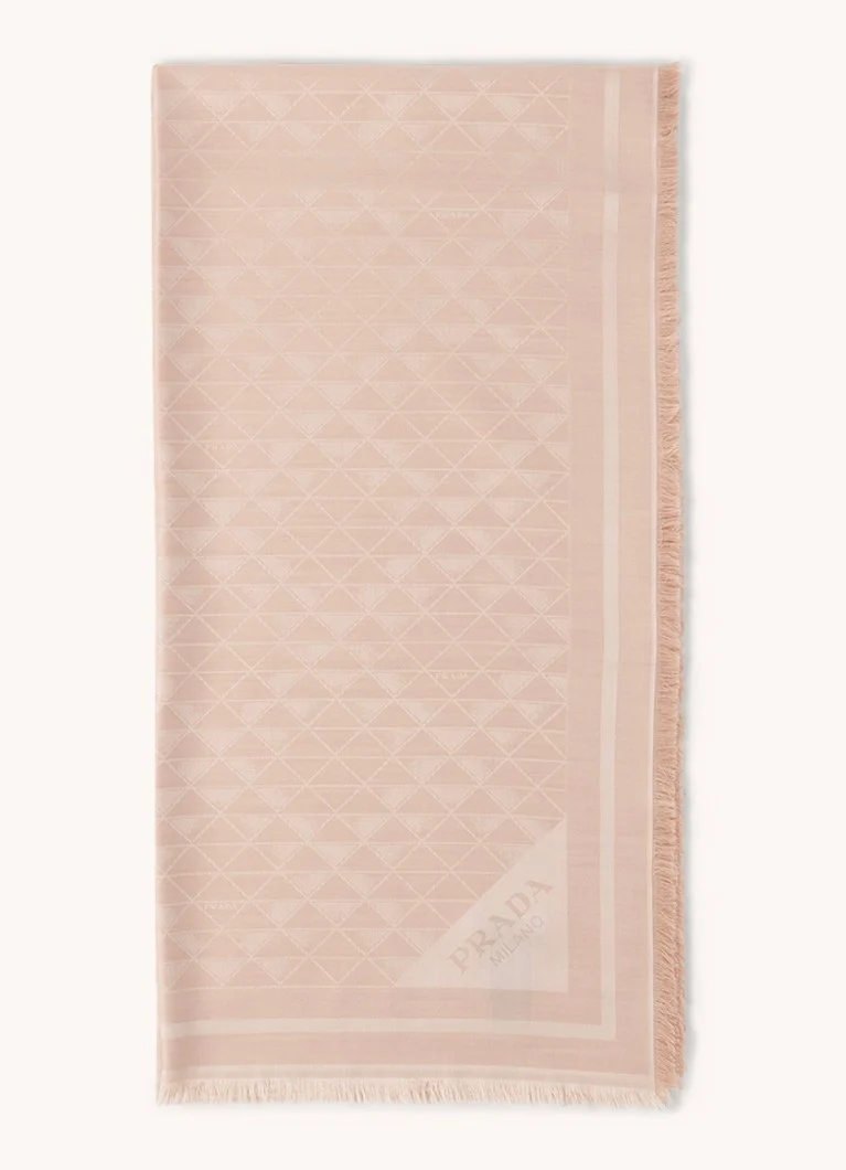 Prada  Sjaal in zijdeblend met jacquard dessin 140 x 140 cm