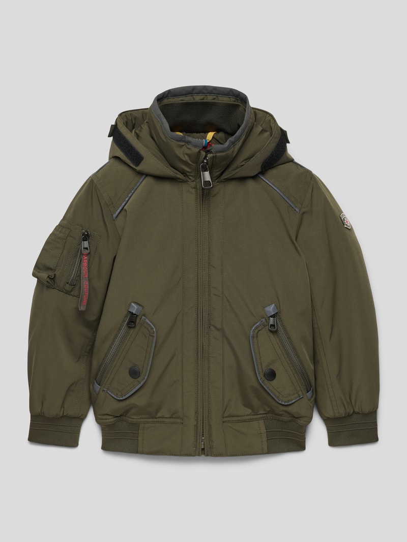 Funktionsjacke mit Reißverschlusstaschen Modell 'Cicero' in olivgrün