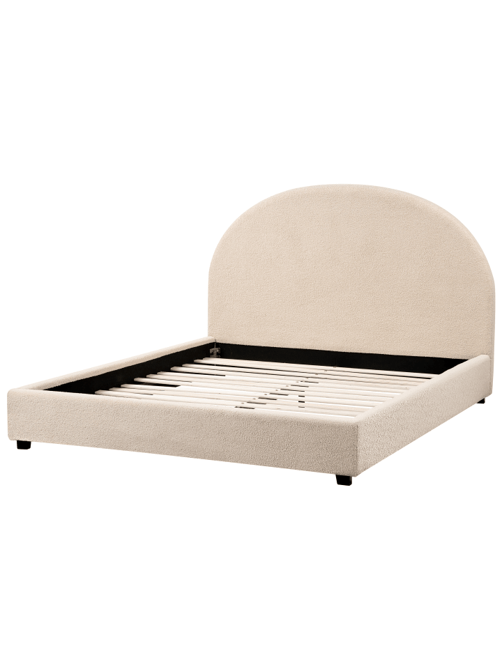 Beliani Doppelbett VAUCLUSE in Beige - (W) 154 x (H) 112 x (L) 214 cm günstig kaufen onesize