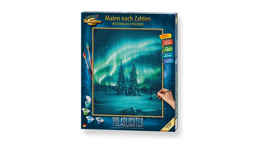 Schipper Malen nach Zahlen - Motiv Gruppe Premium - Polarlichter Malen nach Zahlen Vorlage