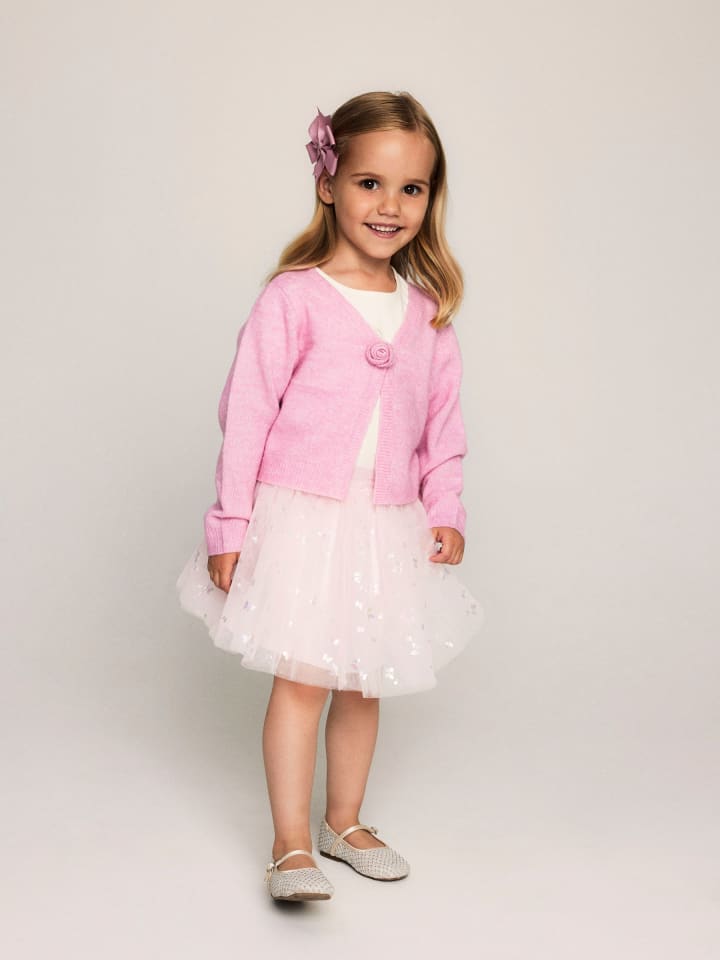 name it Glänzender Tüllrock mit elastischem Bund und Glitzer in Rosa günstig kaufen 92