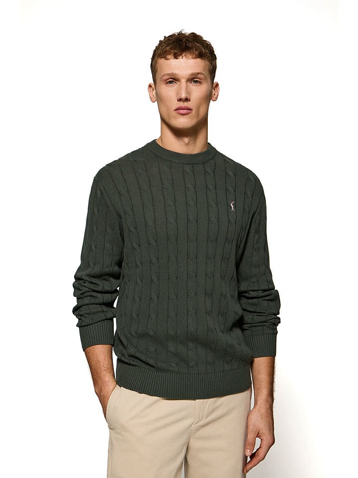 Polo Club Pullover in Dunkelgrün günstig kaufen