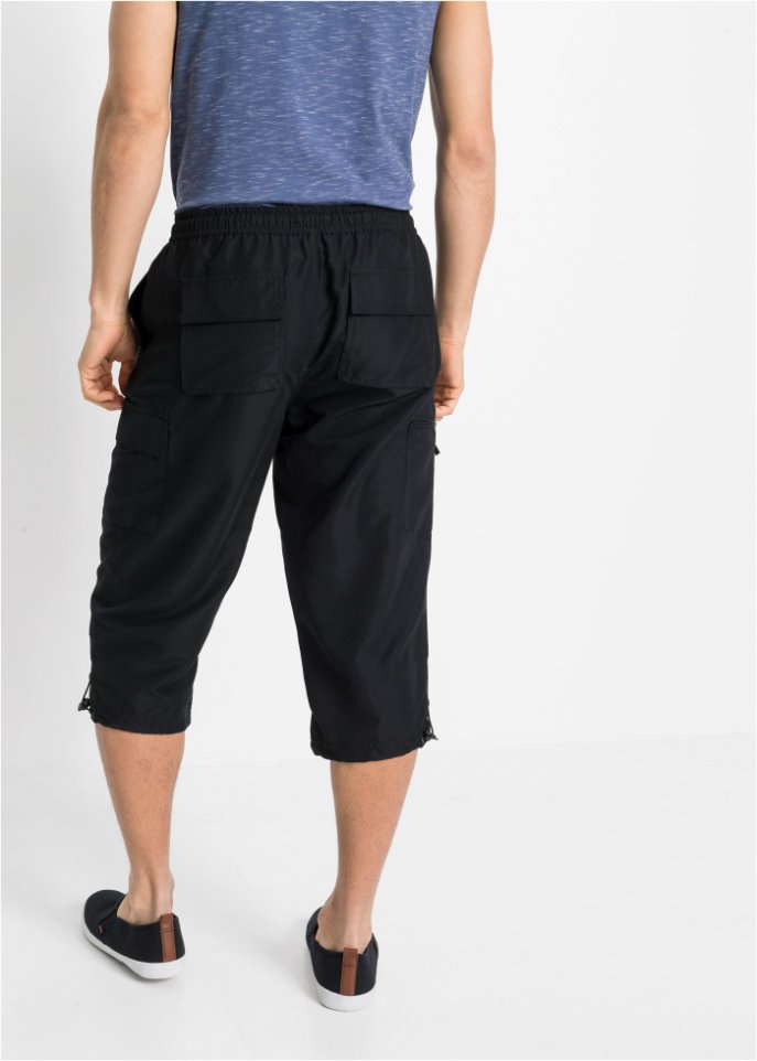 Mikrofaser 3/4-Hose mit Komfortschnitt, Regular Fit