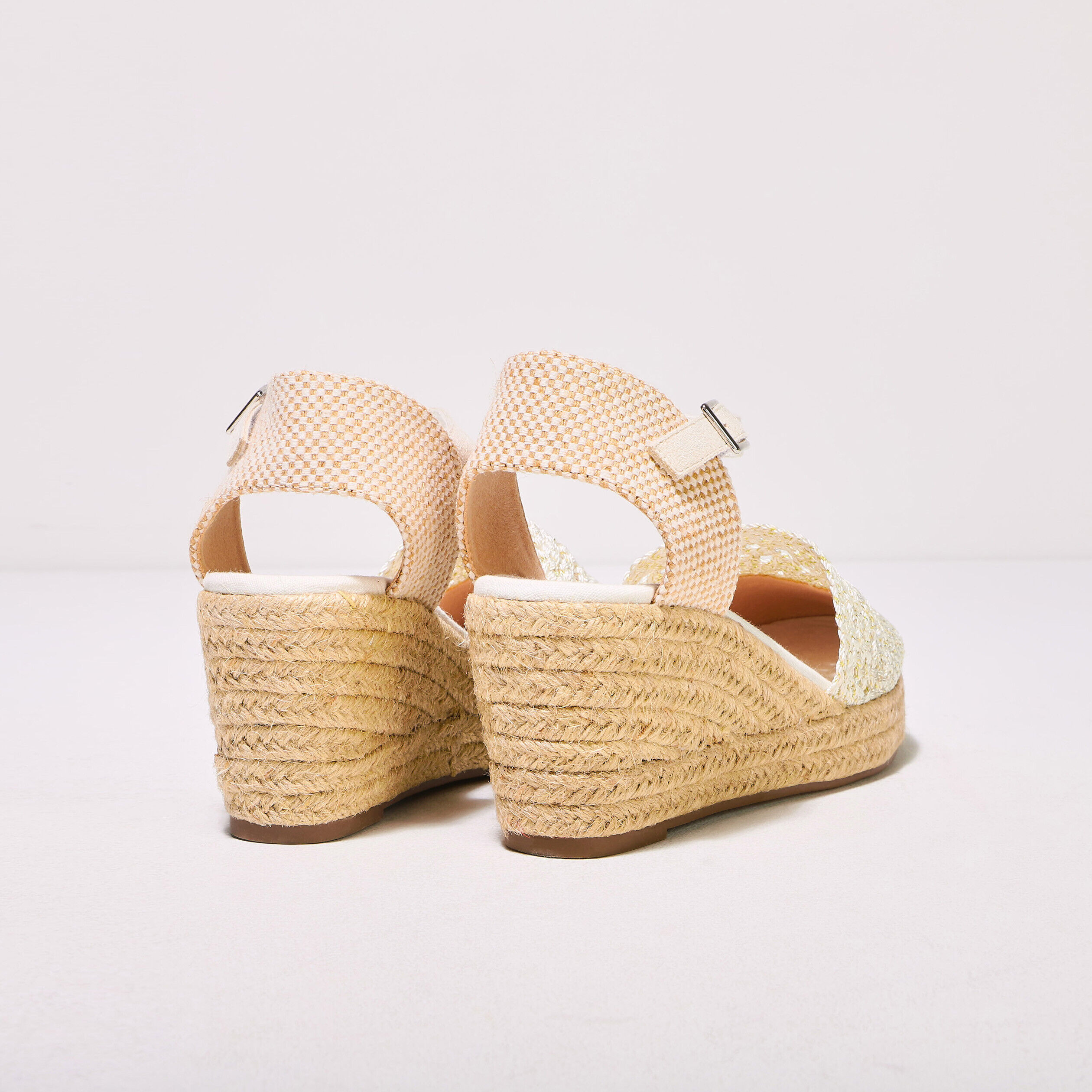 Espadrilles compensées ivoire femme | Cache Cache
