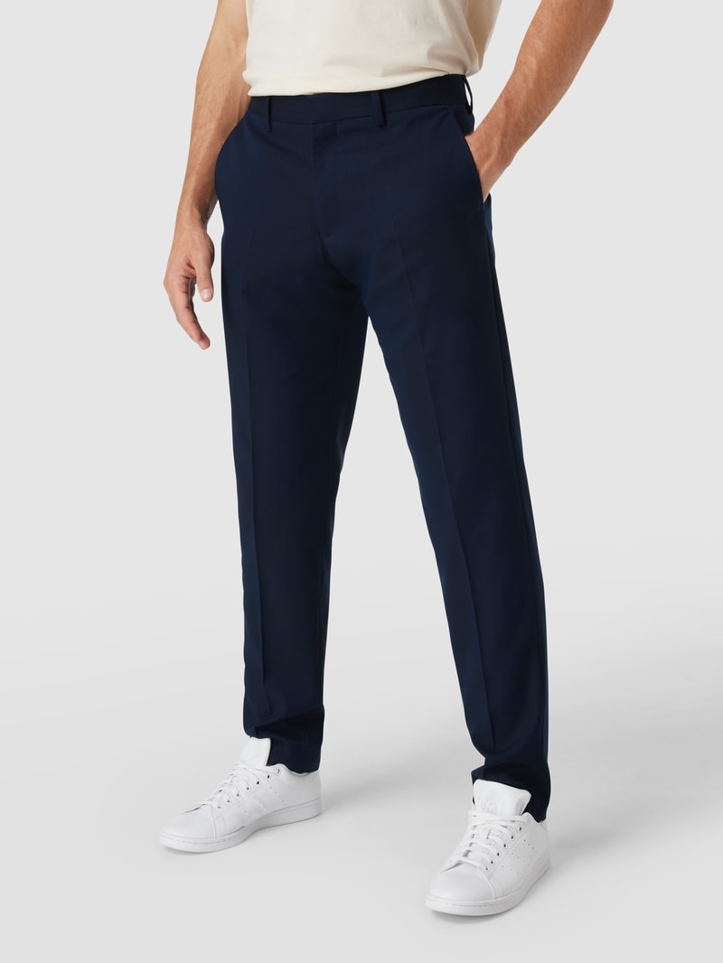 Anzug-Hose mit Webmuster in marineblau