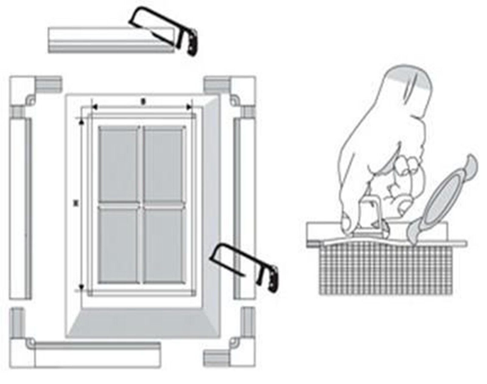 Woward Insektenschutz-Fensterrahmen Fliegengitter mit Alu Rahmen Insektenschutzfenster bis 80x100cm braun, (1-St), 80x100cm