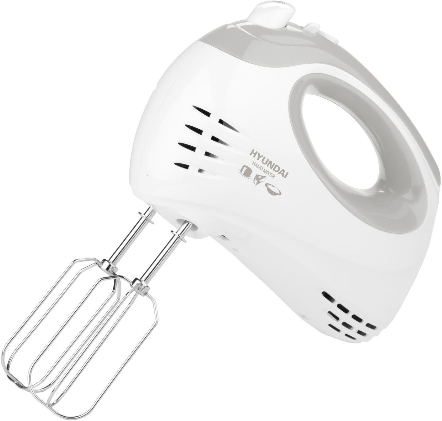 Hyundai Handmixer HM706, 220 W, 90dB, 2x Knet-und 2x Schneebesen, 5 Geschwindigkeiten inkl. Turbomodus