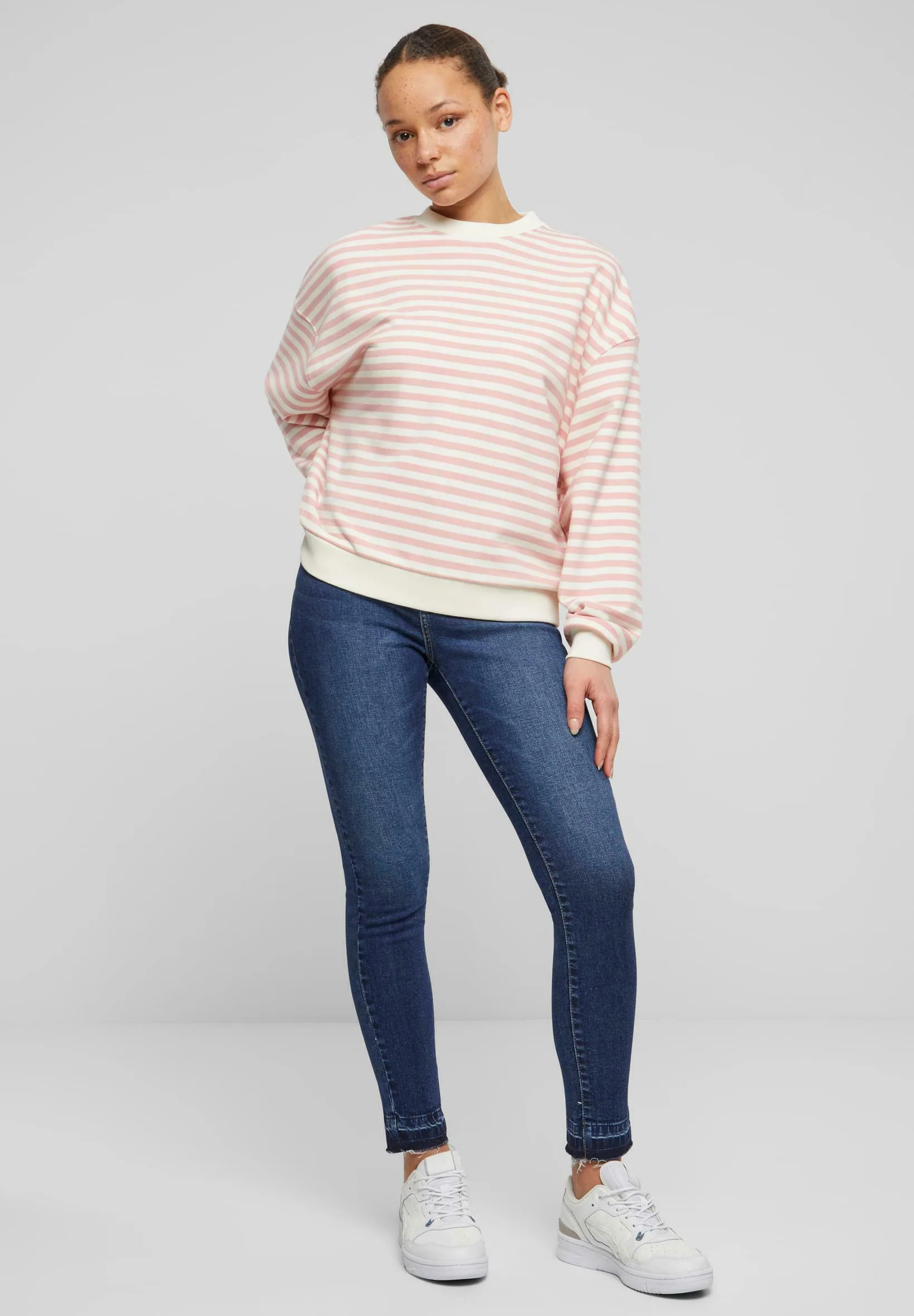 Sudadera Urban Classics con cuello redondo a rayas