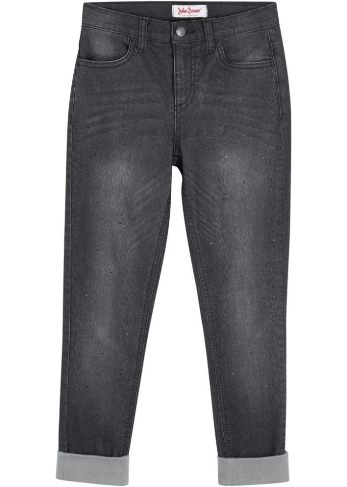 Mädchen Thermojeans mit Jersyfutter und Steinchen