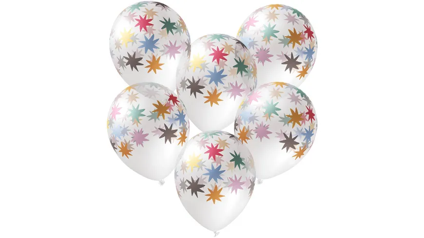 Folat - Latexballons - Starburst - 33 cm - 6 Stïuck