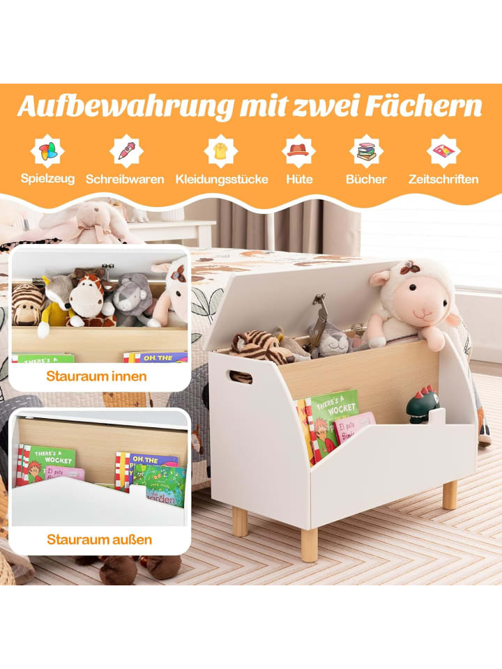 COSTWAY Spielzeugregal für Bücher Spielzeug in Weiß günstig kaufen onesize