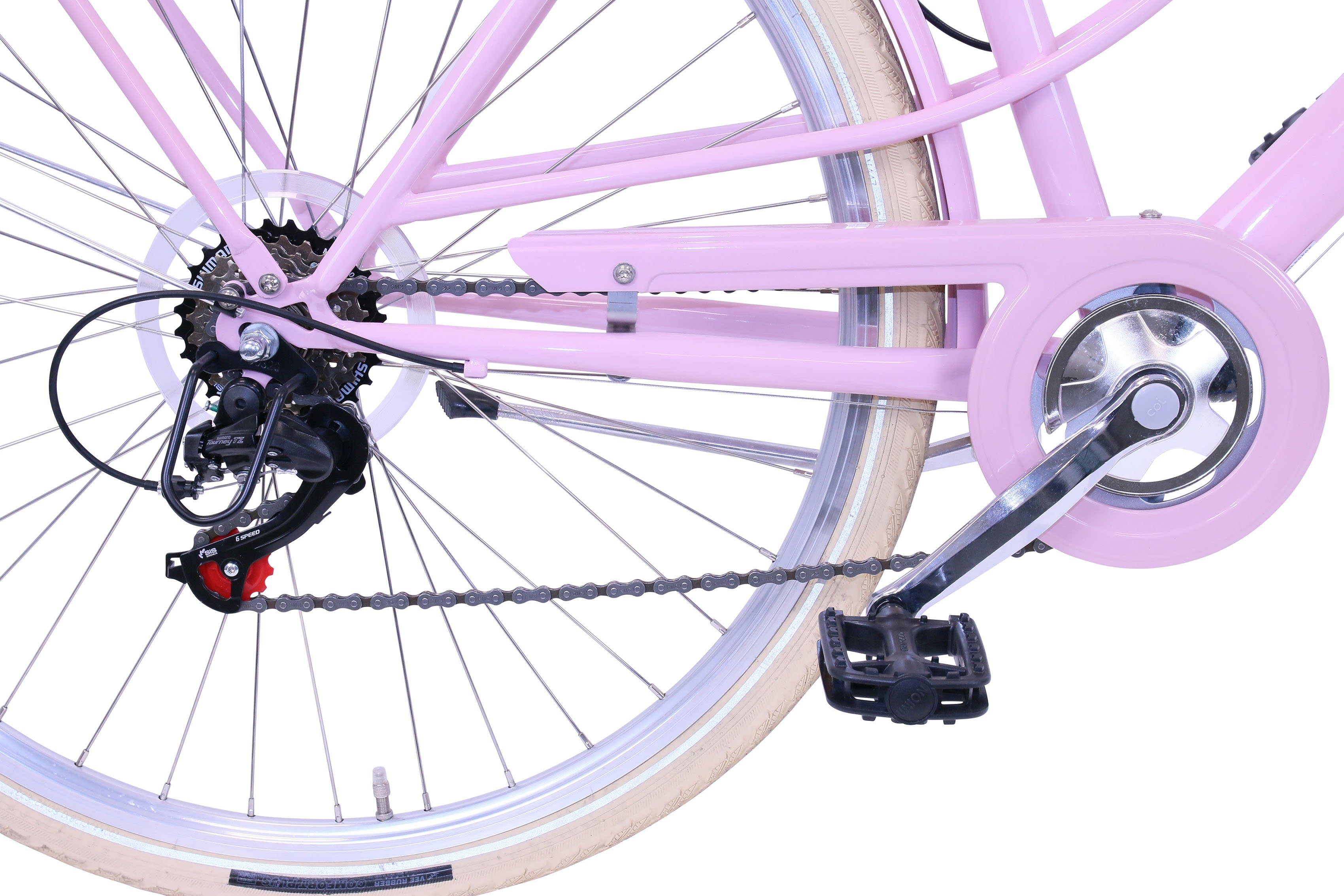 FASHION LINE Urbanbike, 6 Gang Shimano TOURNEY TY 300 Schaltwerk, Kettenschaltung