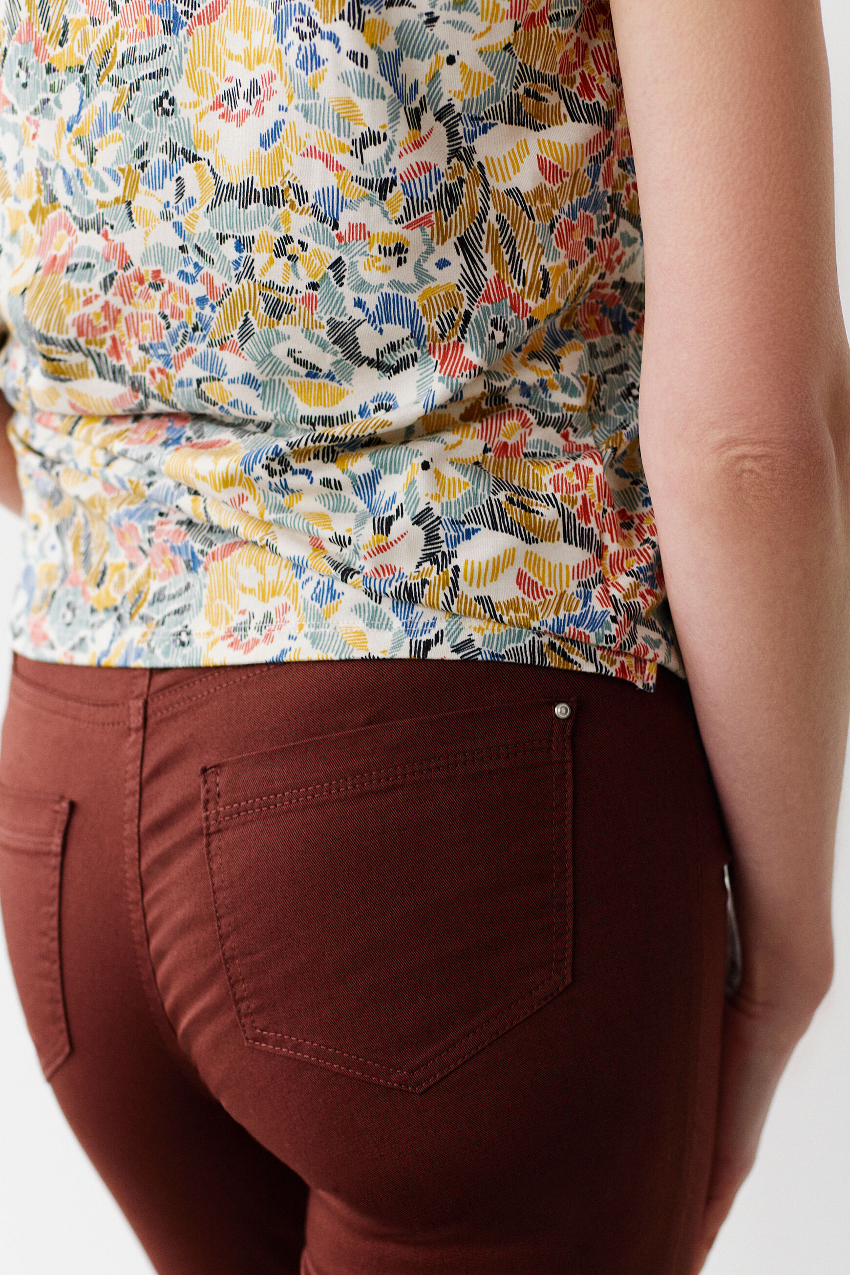 pantalon mason marron fonce femme