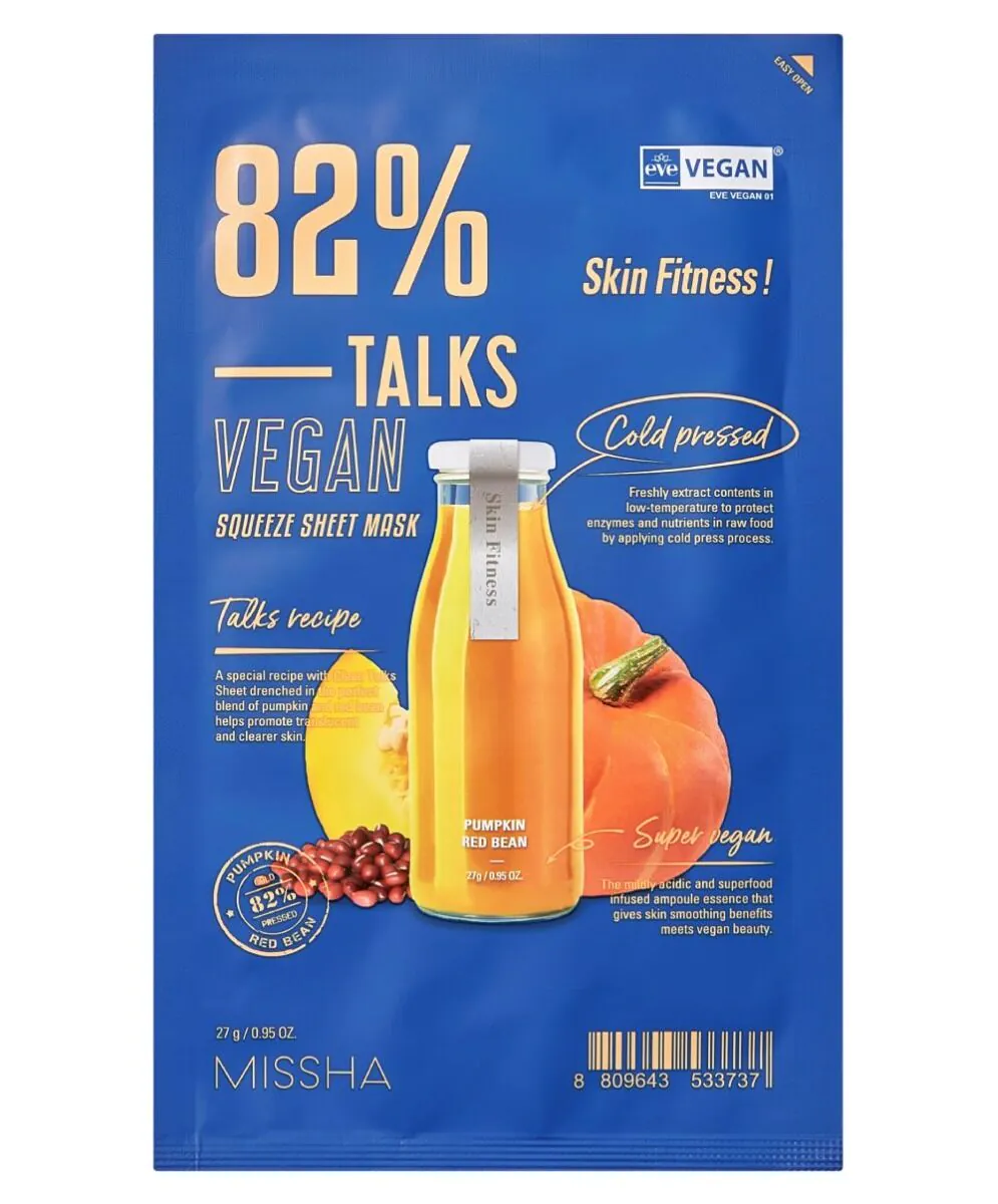 Missha Talks Veganska maska za lice u platnu, Skin Fitness