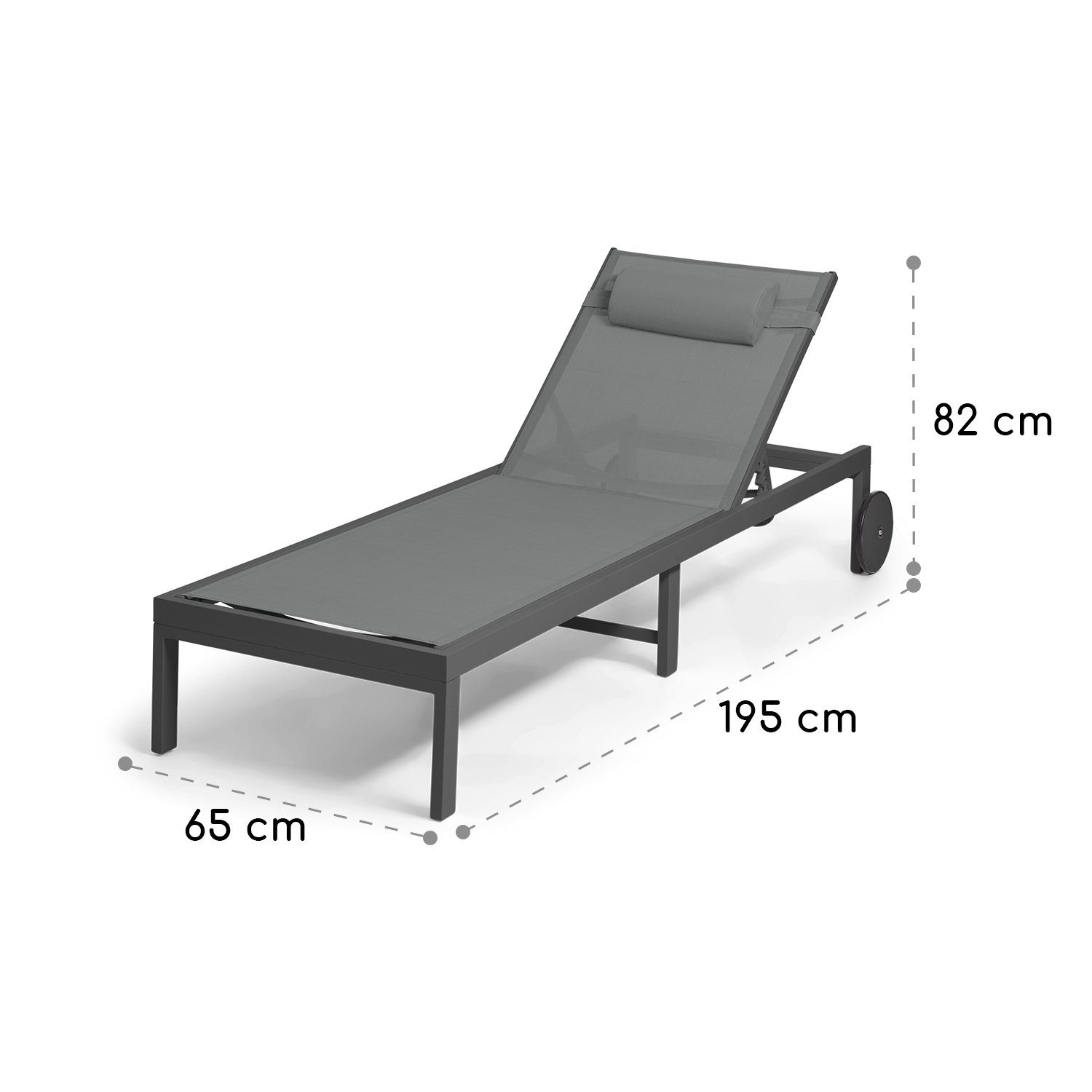 blumfeldt Gartenliege, Set, Sonnenliegen für den Garten Balkon mit Rollen Outdoor