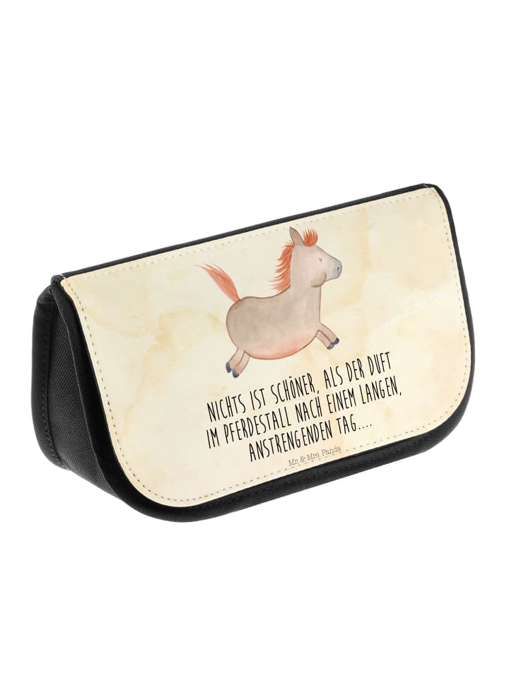 Mr. & Mrs. Panda Kosmetiktasche Pferd Springen mit Spruch in Vintage günstig kaufen onesize