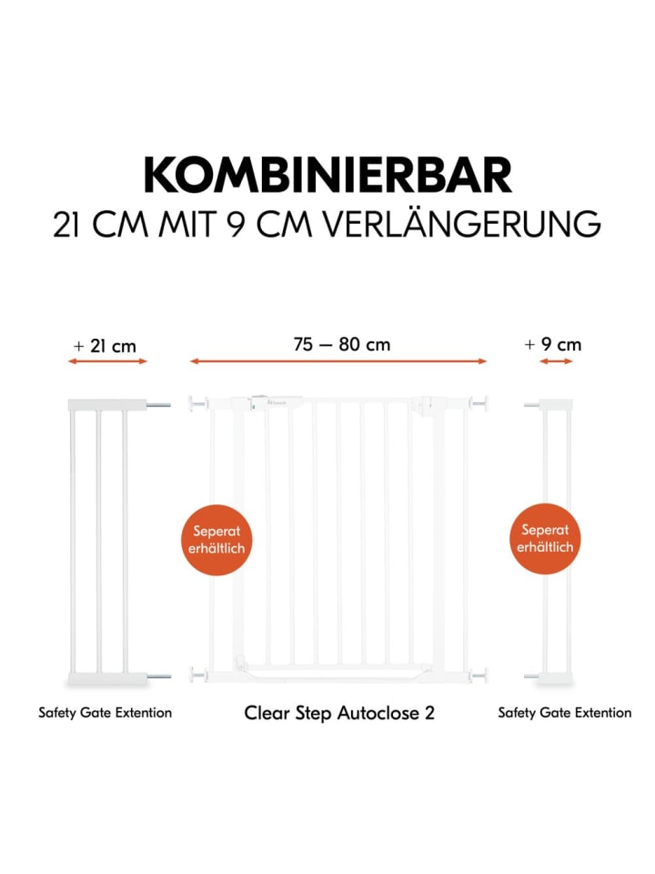 Hauck Türschutzgitter Verlängerung Safety Gate Extension in weiss günstig kaufen onesize