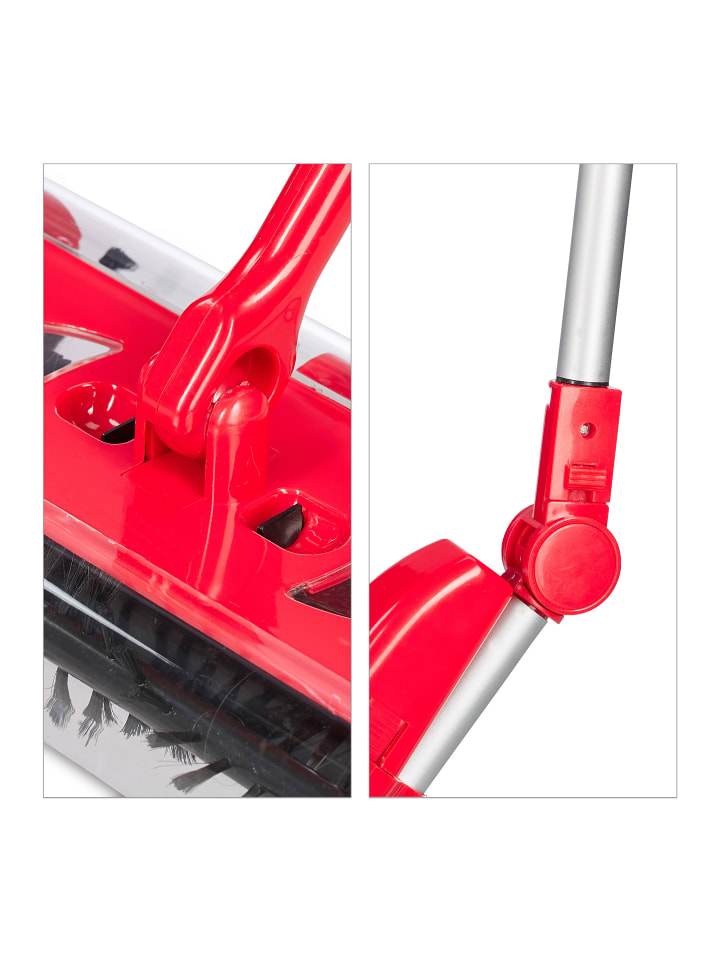 relaxdays Akkubesen in Rot/Silber- (B)29,5 x (H)126 x (T)14,5 cm günstig kaufen onesize