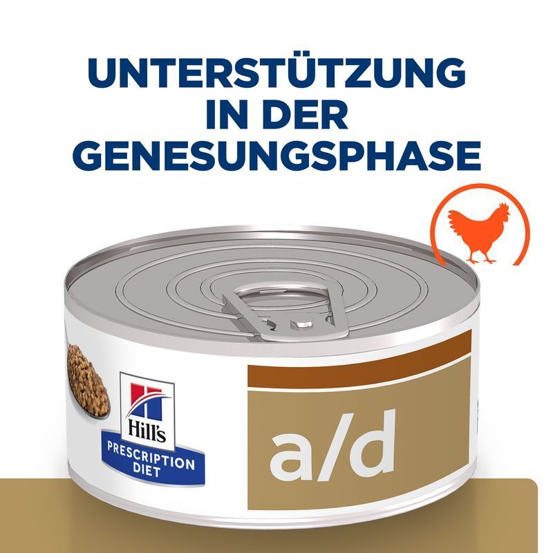 Hill's Aufbau & Rekonvaleszenz Hill's Prescription Diet Urgent Care a/d mit Huhn 24x156g
