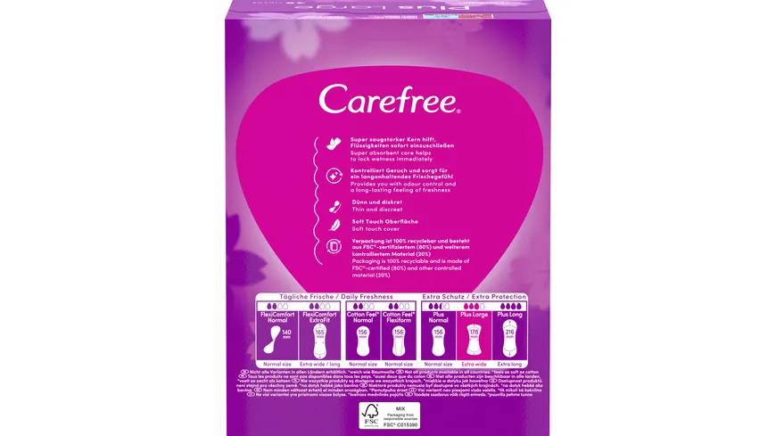 Carefree Plus Large Slipeinlagen leichter Duft