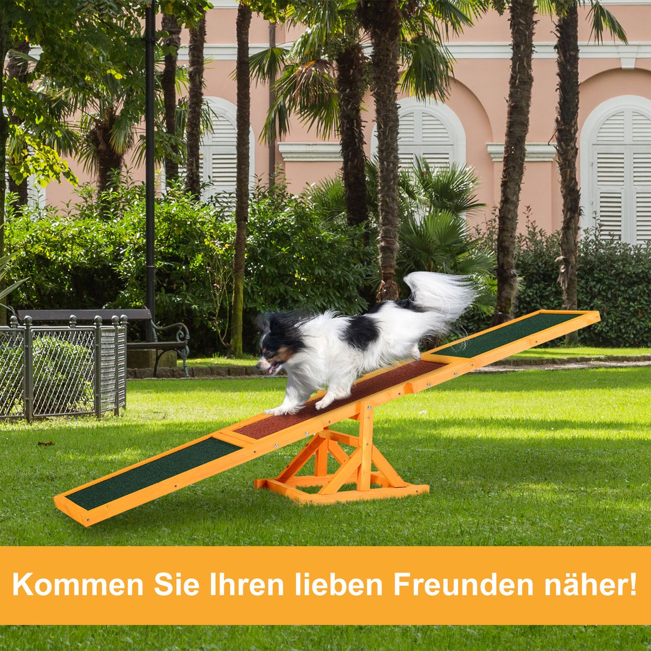 PawHut Hundewippe Hunde Agility Wippe Welpenspielzeug Hundesport 180 x 30 x 30 cm