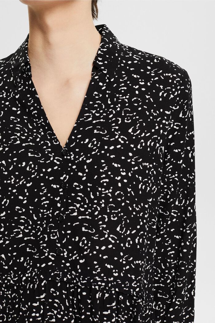 Bluse mit Rüschenkante, LENZING™ ECOVERO™