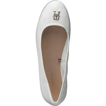 Tommy Hilfiger Round Th Ballerina in weiß