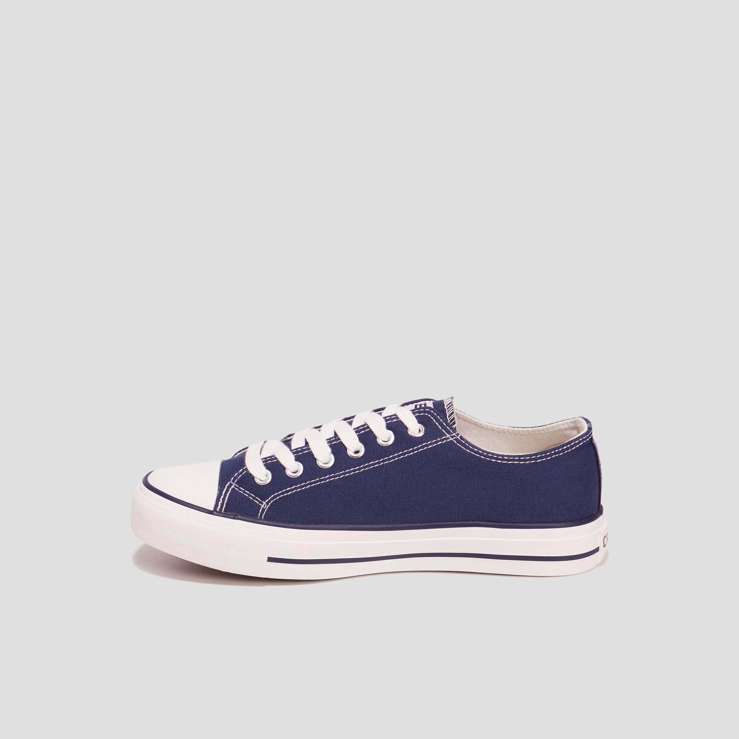 Tennis en toile à lacets Creeks bleu marine femme | La Halle