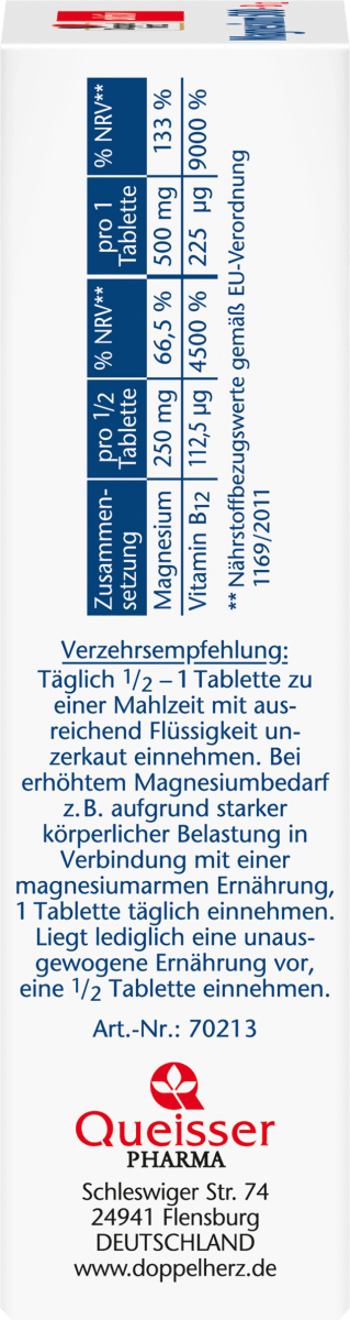 Magnesium 500 + B12 2-Phasen Depot Tabletten 30 St, 51 g