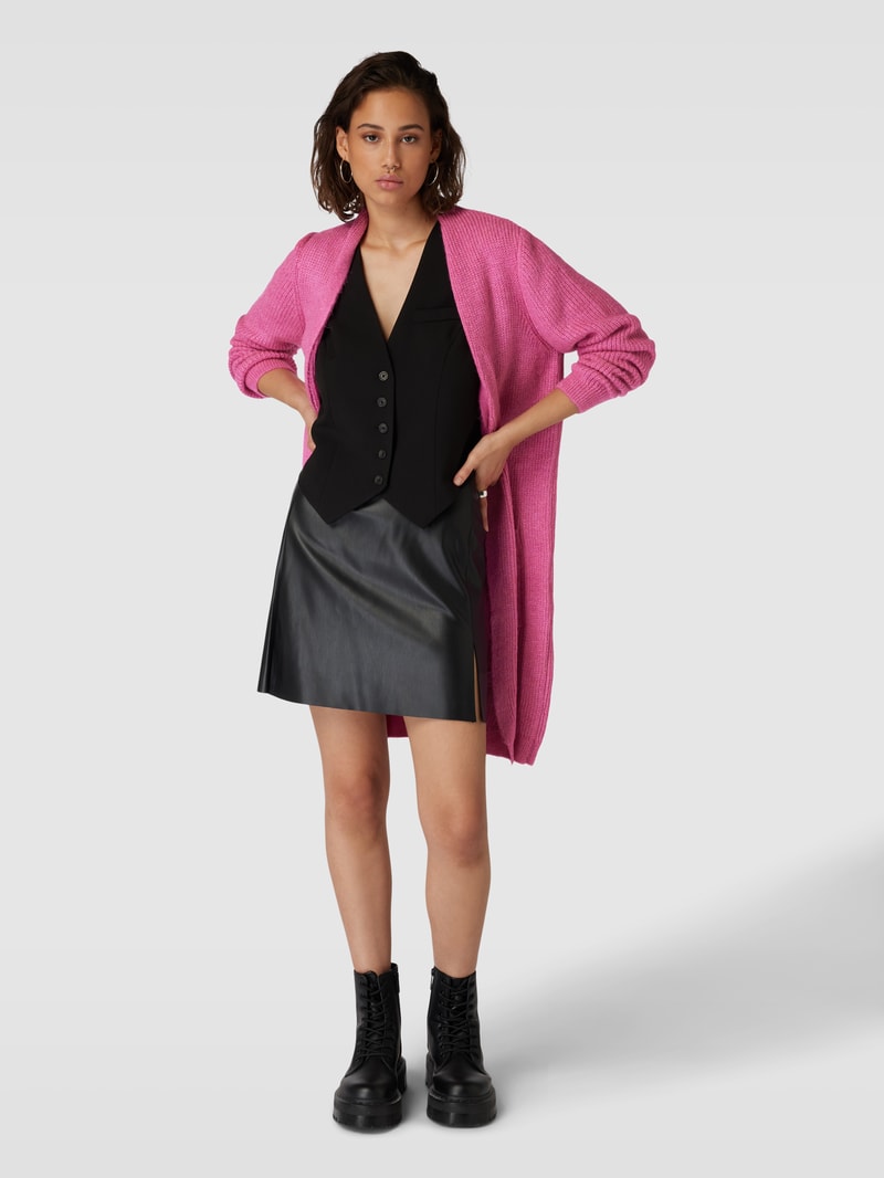 Cardigan mit Eingrifftaschen Modell 'JADE' in pink meliert