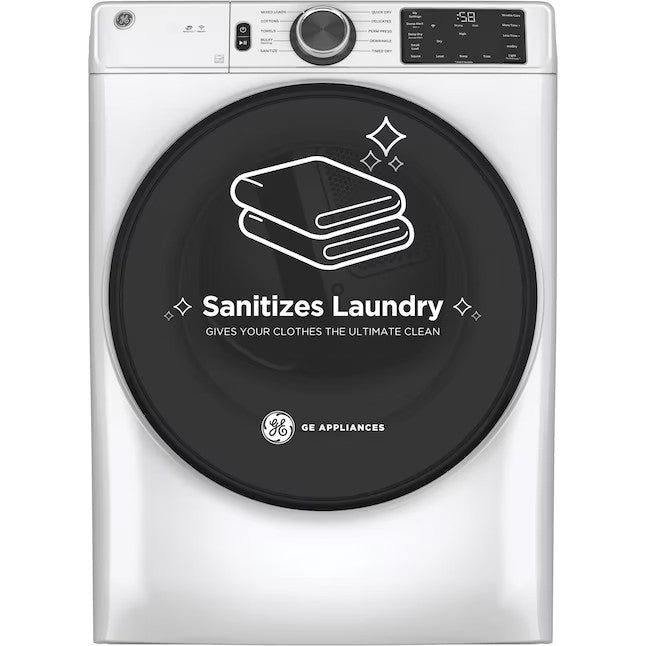 GE 7.8-cu ft Stackable Smart Electric Dryer (White) ENERGY STAR